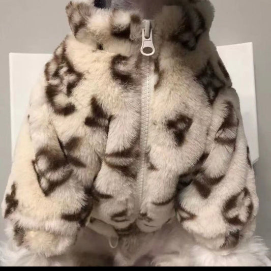 Luxus Hundejacke aus Kunstfell